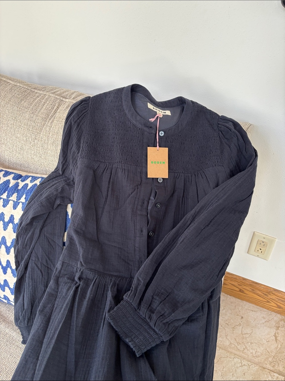 Boden Navy cotton maxi dress from Boden - Picture 5 of 14